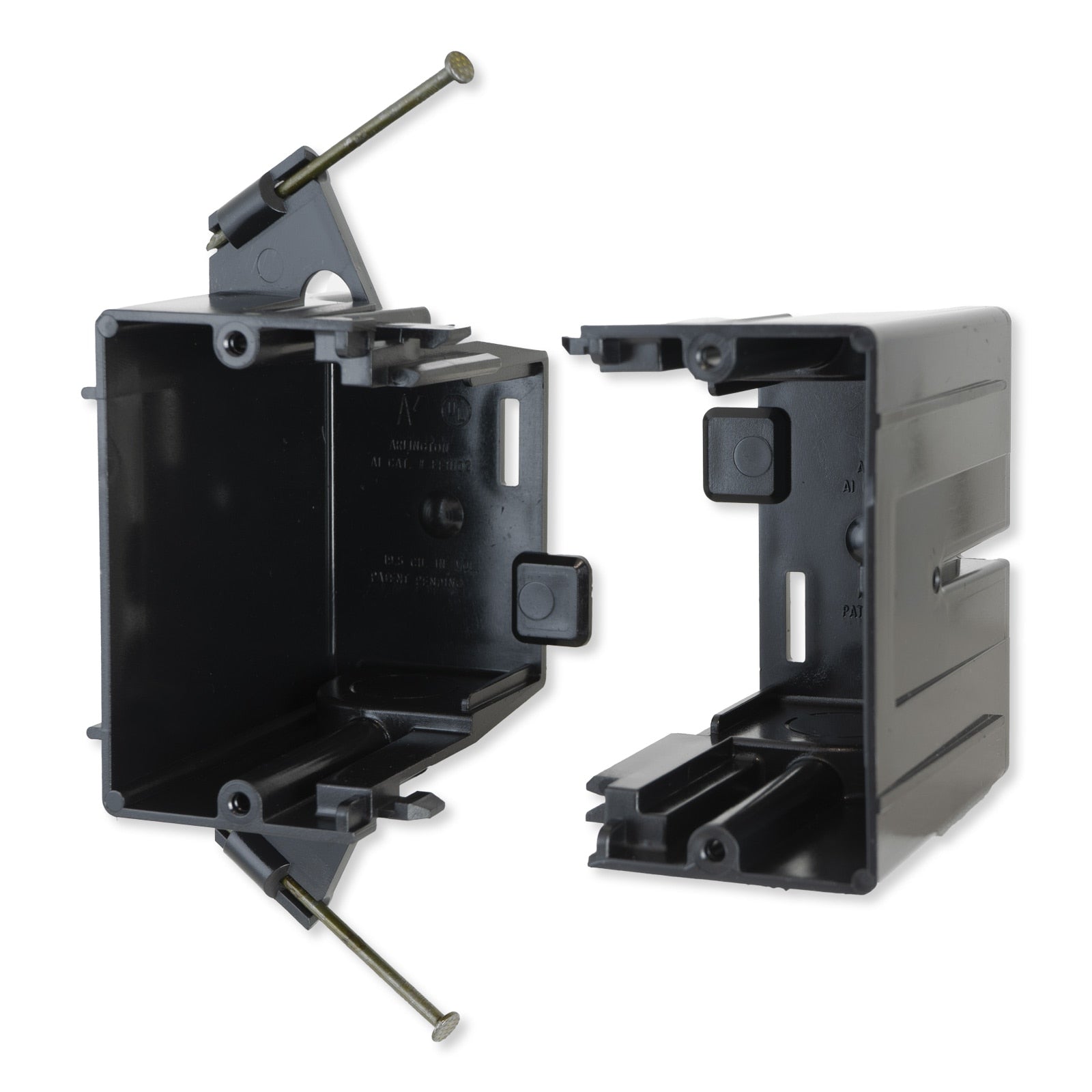 Arlington Gangable Low-Voltage Mounting Box, Nail-On