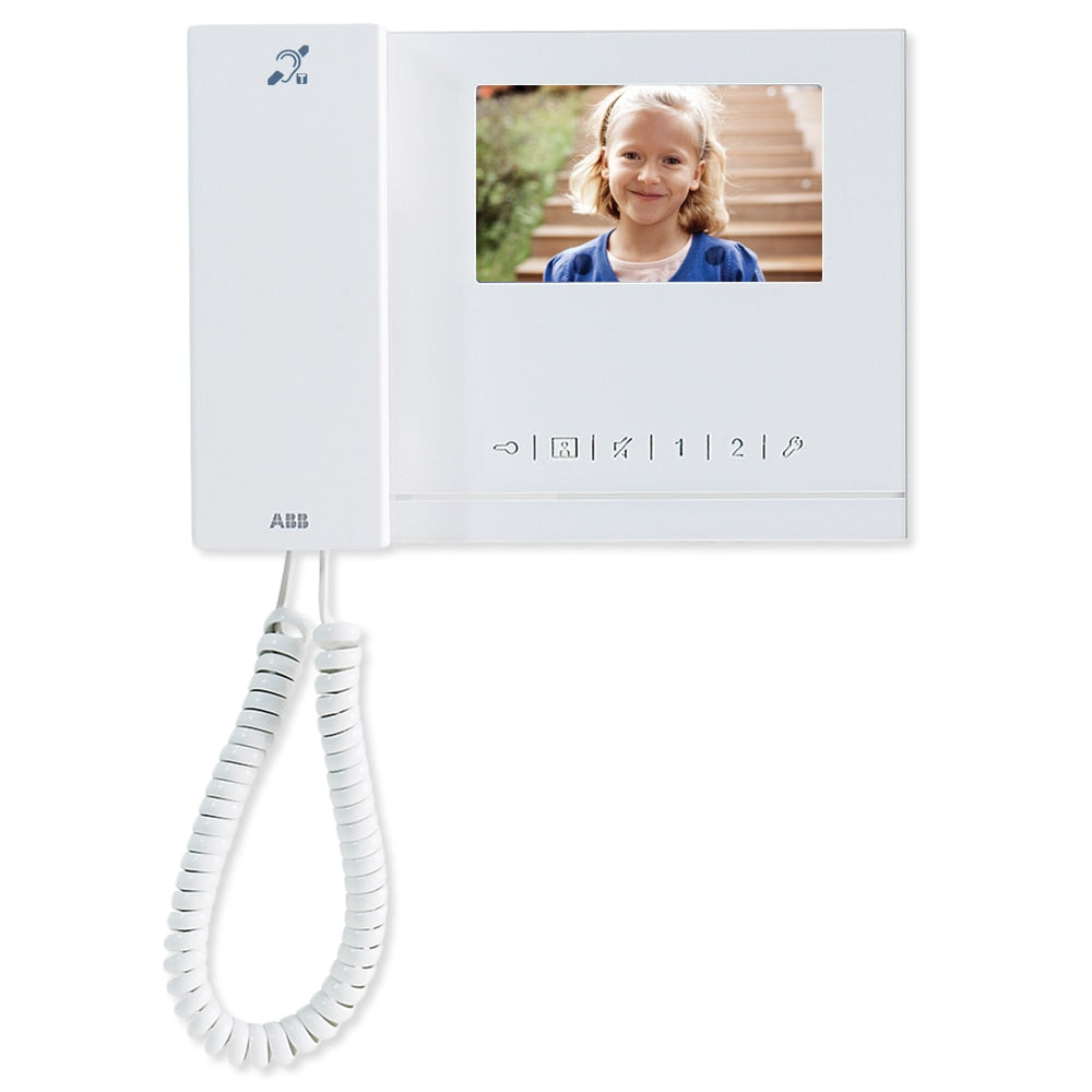 ABB-Welcome 4.3 In. Video Handset Indoor Station, White