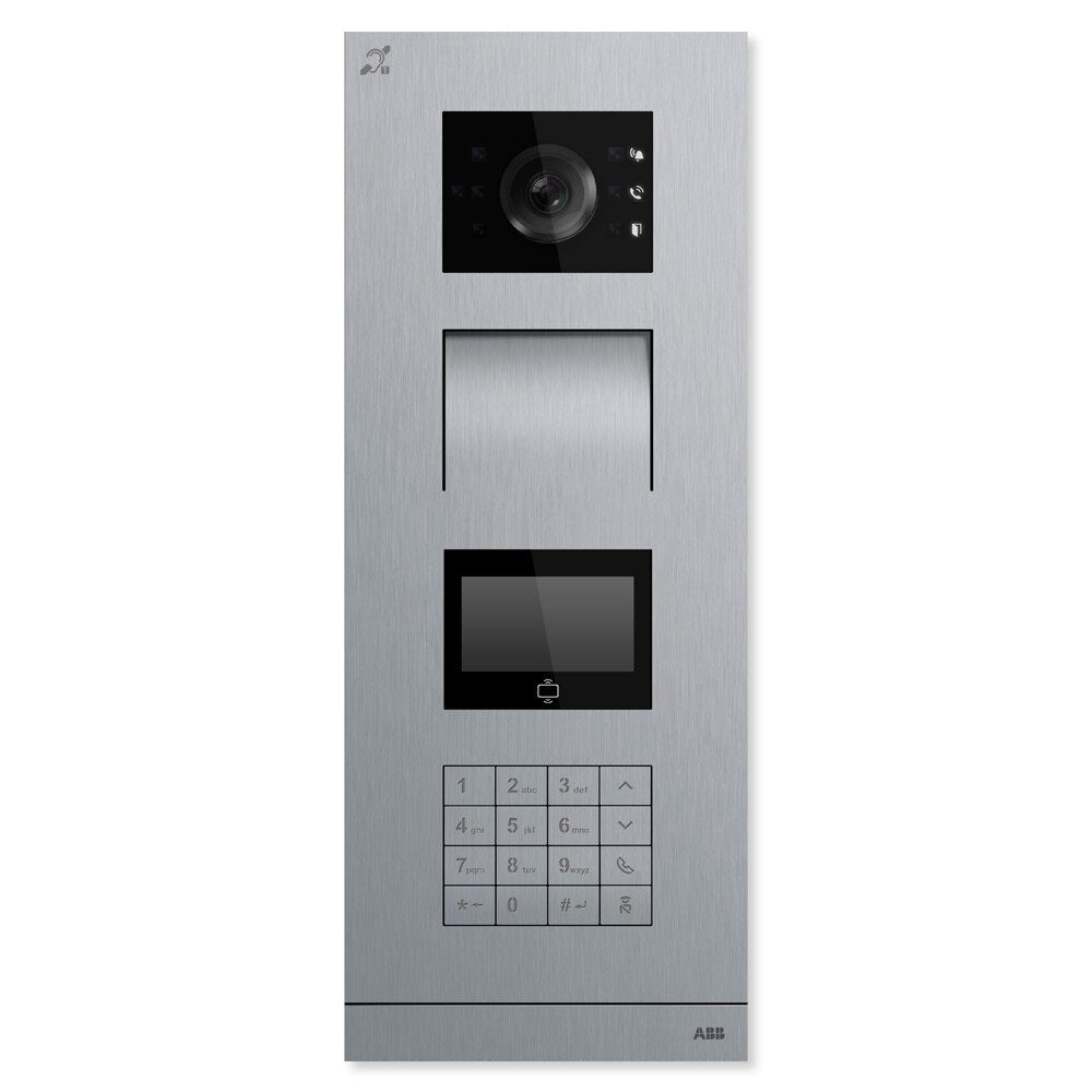 ABB-Welcome IP Video Outdoor Station, w/Keypad and Induction Loop, Stainless Steel