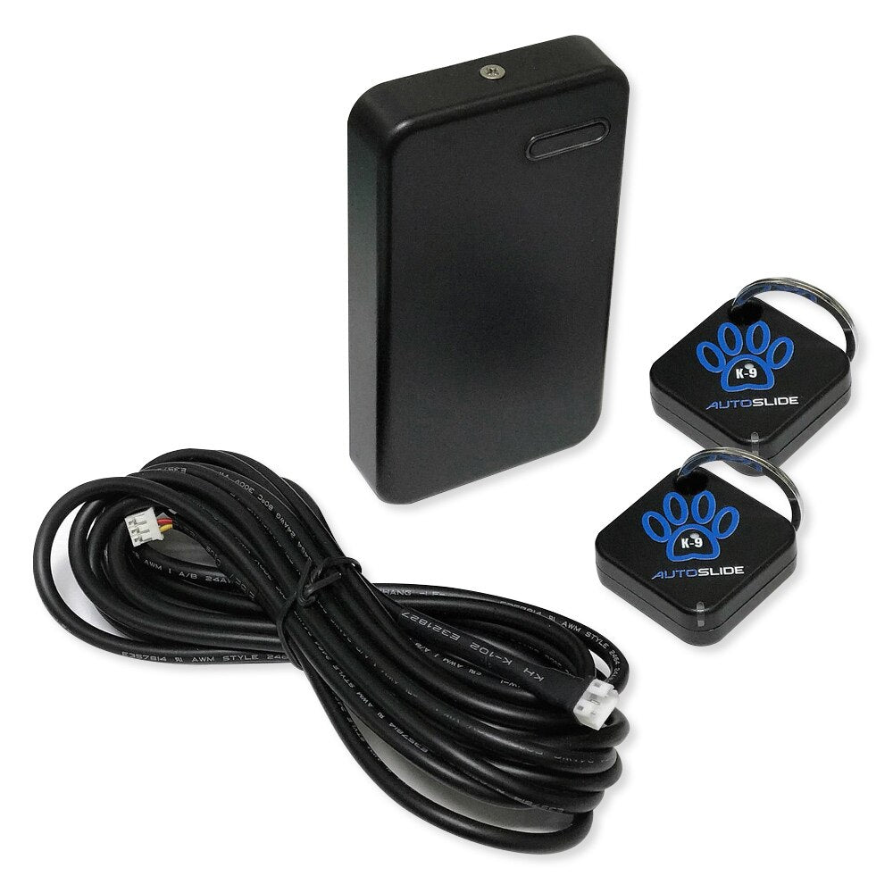 Autoslide K9 Smart Tag Set, 1x RFID Transmitter and 2 x K9 Tags