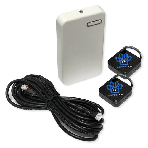 Autoslide K9 Smart Tag Set, 1x RFID Transmitter and 2 x K9 Tags