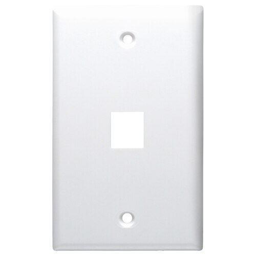DataComm Keystone Wallplate, 1-Gang, 1-Port