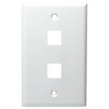 DataComm Keystone Wallplate, 1-Gang, 2-Port