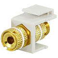DataComm Binding Post Keystone Snap-In Connector, White Stripe