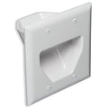 DataComm Recessed Cable Access Wallplate, 2-Gang