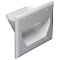 DataComm Recessed Cable Access Wallplate, 3-Gang