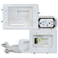 DataComm Recessed Pro-Power Kit with Straight-Blade Surge Receptacle