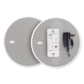 EISsound In-Wall Bluetooth Audio Receiver with Two 5 In. Speakers and Power Supply, White (U.S.)