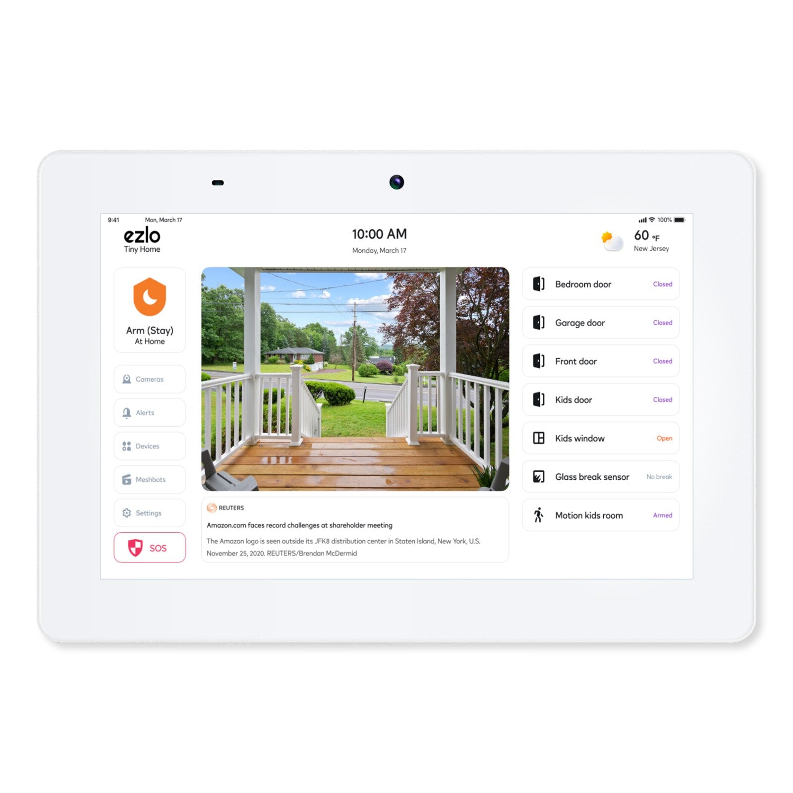 Ezlo 10" Ezlo Protect Touchscreen - includes Wi-Fi, PoE, Wall Mount