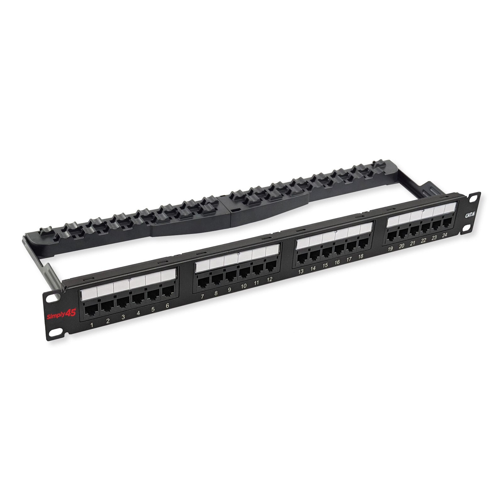 Simply45 Loaded 24 Port Cat6 UTP Patch Panel