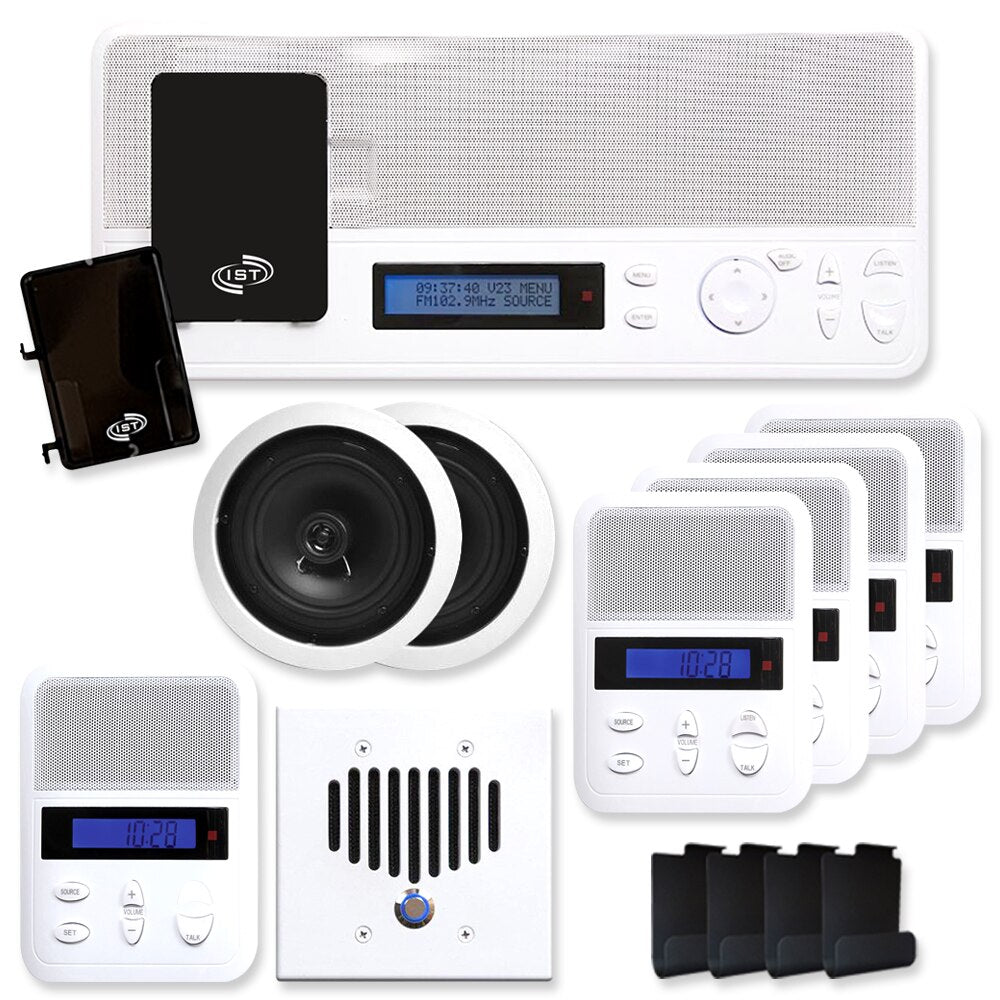IST I2000 Music & Intercom Deluxe 5-Room Kit with Speakers