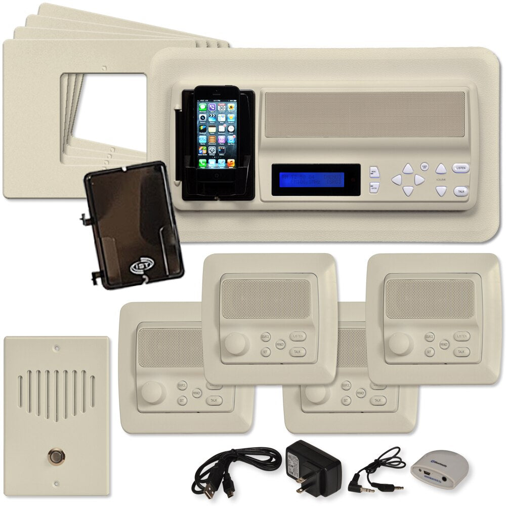 IST RETRO Music & Intercom System Package, 4 Rooms (Horizontal Frames)