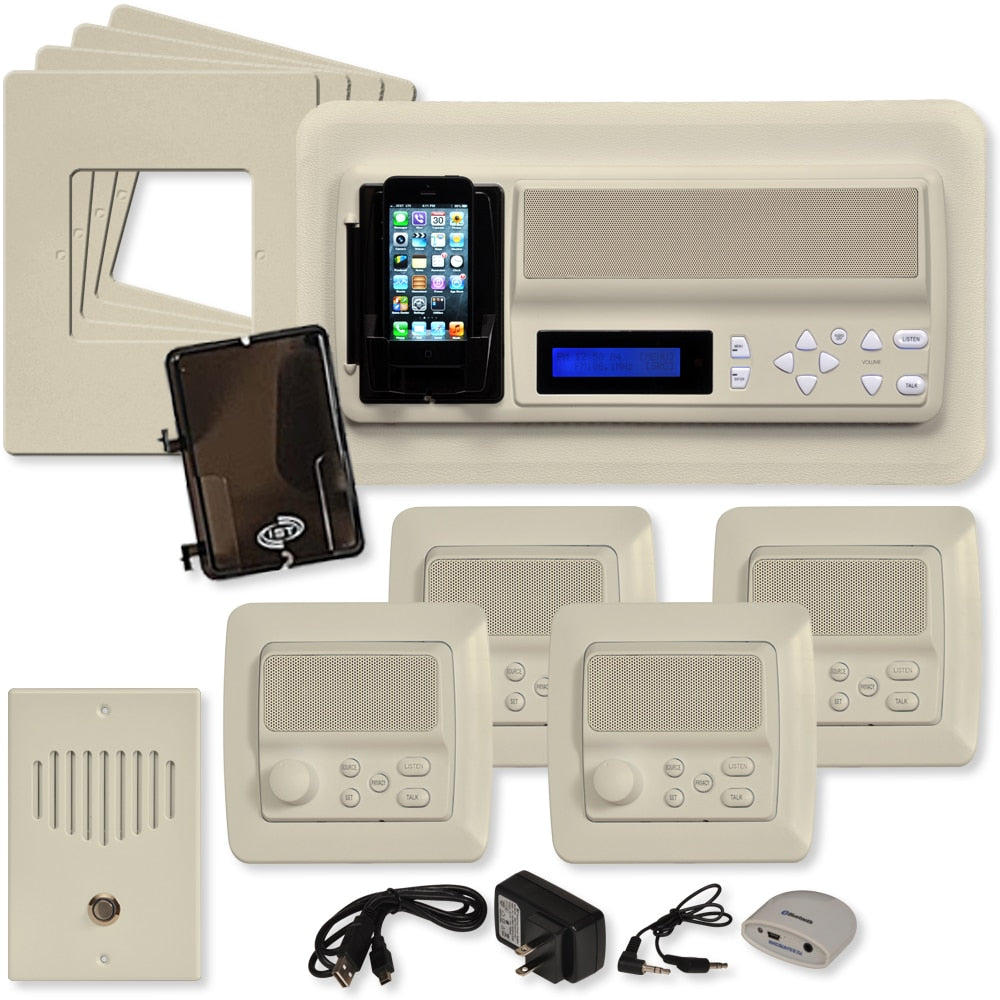 IST RETRO Music & Intercom System Package, 4 Rooms (Vertical Frames)