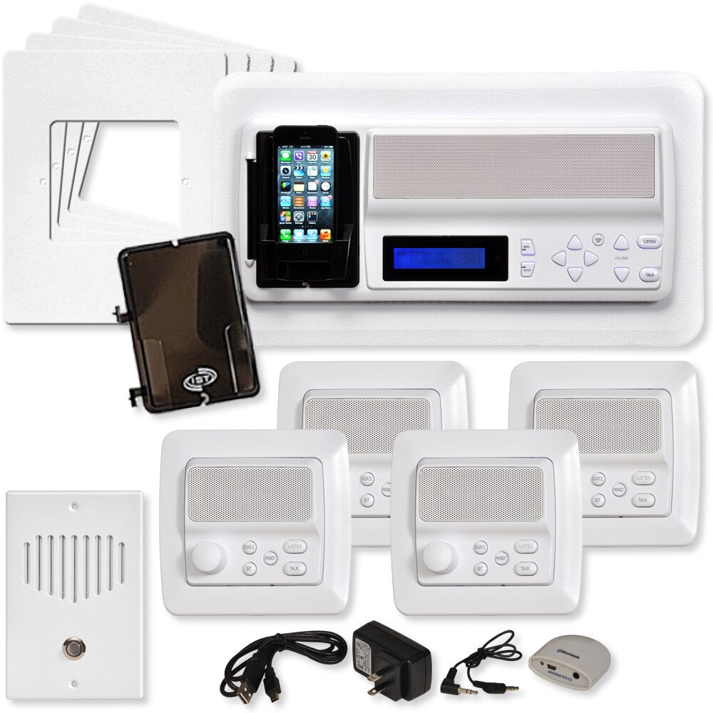 IST RETRO Music & Intercom System Package, 4 Rooms (Vertical Frames)