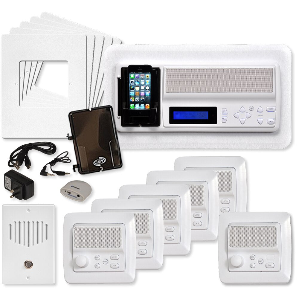IST RETRO Music & Intercom System Package, 5 Rooms (Vertical Frames)