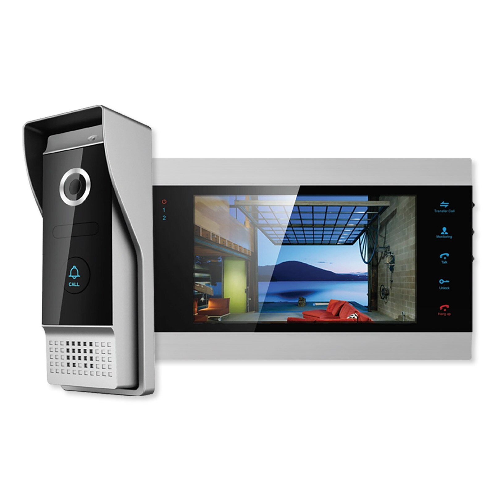 IST V500 7 In. Monitor & Smartphone Video Doorbell Kit