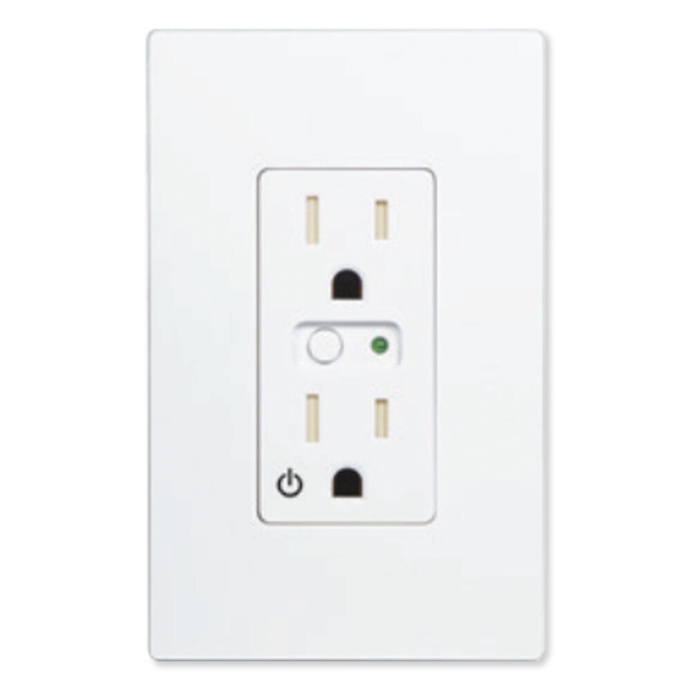 GoControl Z-Wave Split Duplex Wall Receptacle with Energy Monitoring