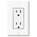 Leviton Commercial Grade Duplex Receptacle, 15A, White