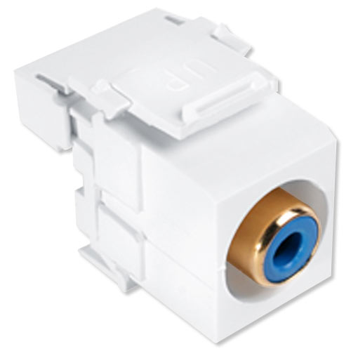 Leviton QuickPort RCA to 110 Snap-In Connector, Blue Insert