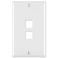 Leviton QuickPort Wallplate, 1-Gang, 2-Port