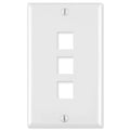 Leviton QuickPort Wallplate, 1-Gang, 3-Port