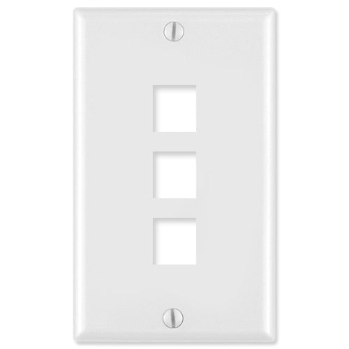 Leviton QuickPort Wallplate, 1-Gang, 3-Port
