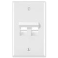 Leviton QuickPort Wallplate, 1-Gang, Angled 2-Port
