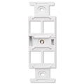 Leviton QuickPort Quad 106 Decora Insert, 4-Port