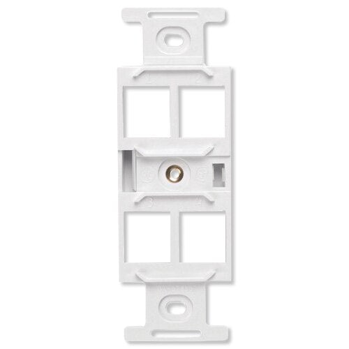Leviton QuickPort Quad 106 Decora Insert, 4-Port