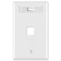 Leviton QuickPort Wallplate, 1-Gang, 1-Port (with ID Window)