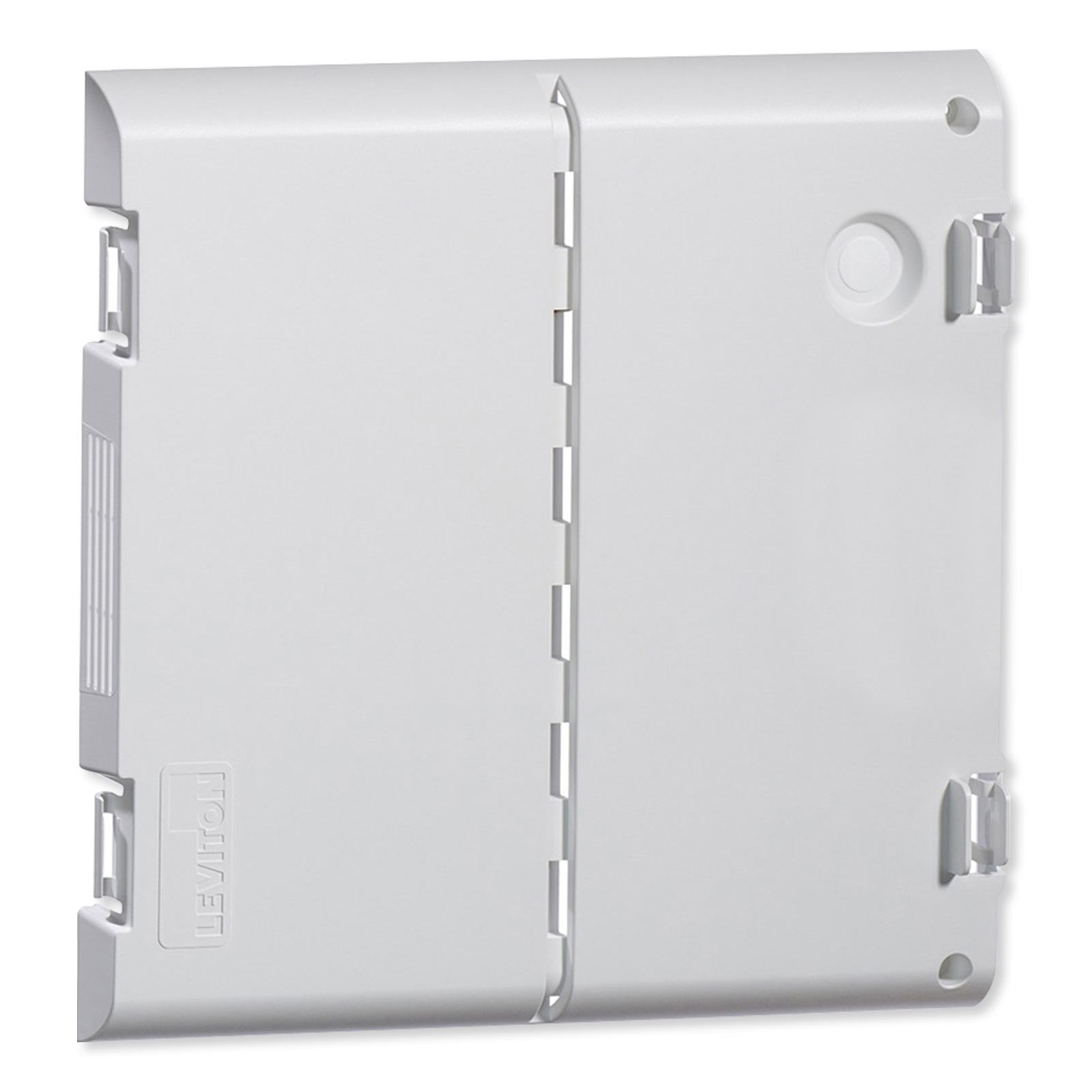 Leviton Vented Hinged Door, 12 Pack, Plastic, White, 14 In.