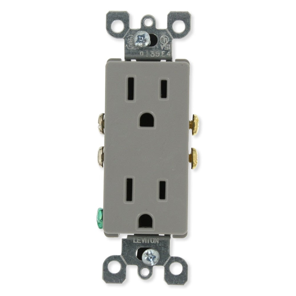 Leviton Residential Grade Duplex Receptacle, 15A