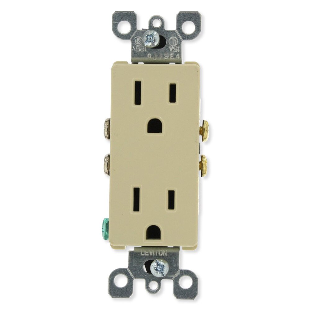 Leviton Residential Grade Duplex Receptacle, 15A
