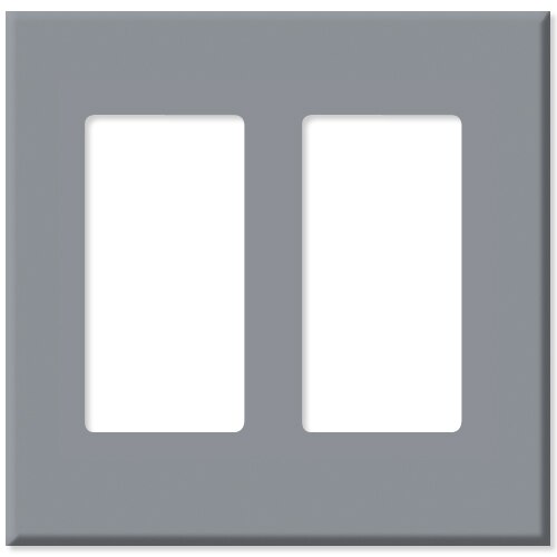 Leviton Decora Plus Screwless Snap-On Wallplate, 2-Gang