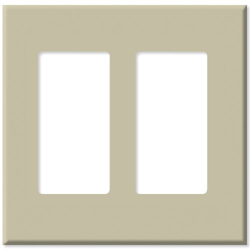 Leviton Decora Plus Screwless Snap-On Wallplate, 2-Gang
