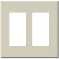Leviton Decora Plus Screwless Snap-On Wallplate, 2-Gang