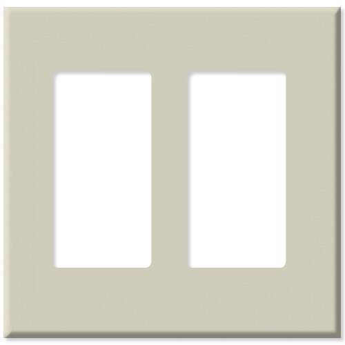 Leviton Decora Plus Screwless Snap-On Wallplate, 2-Gang