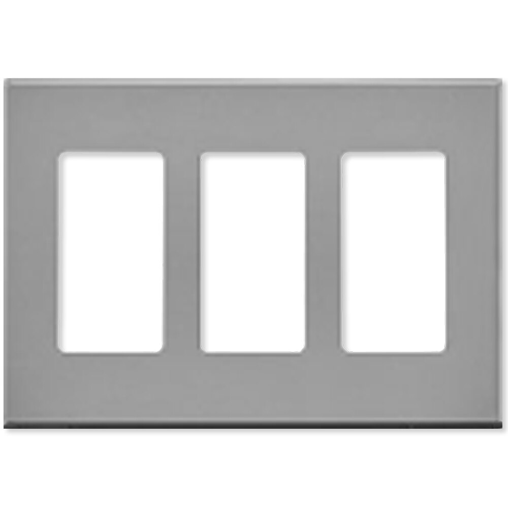 Leviton Decora Plus Screwless Snap-On Wallplate, 3-Gang