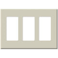 Leviton Decora Plus Screwless Snap-On Wallplate, 3-Gang