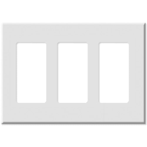 Leviton Decora Plus Screwless Snap-On Wallplate, 3-Gang