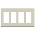 Leviton Decora Plus Screwless Snap-On Wallplate, 4-Gang