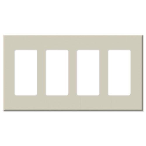 Leviton Decora Plus Screwless Snap-On Wallplate, 4-Gang