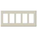 Leviton Decora Plus Screwless Snap-On Wallplate, 5-Gang