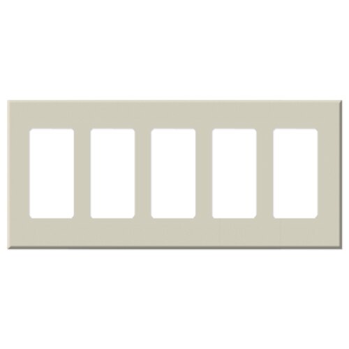 Leviton Decora Plus Screwless Snap-On Wallplate, 5-Gang