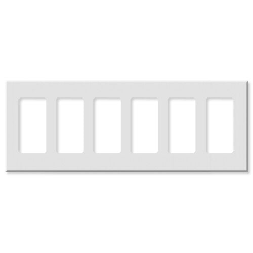 Leviton Decora Plus Screwless Snap-On Wallplate, 6-Gang