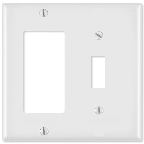 Leviton Combination Wallplate (1 Decora & 1 Toggle)