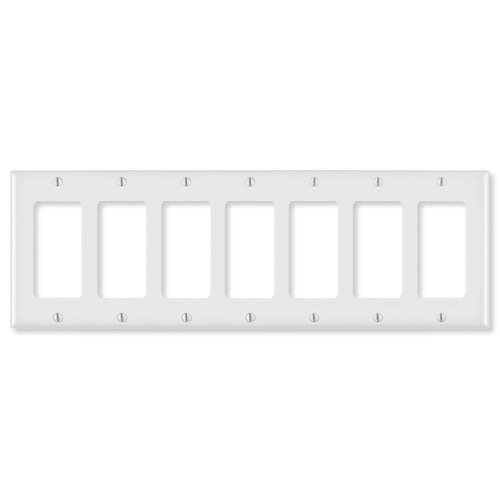 Leviton Decora Wallplate, 7-Gang