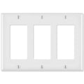 Leviton Decora Wallplate, 3-Gang