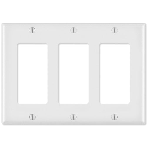 Leviton Decora Wallplate, 3-Gang