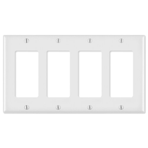 Leviton Decora Wallplate, 4-Gang
